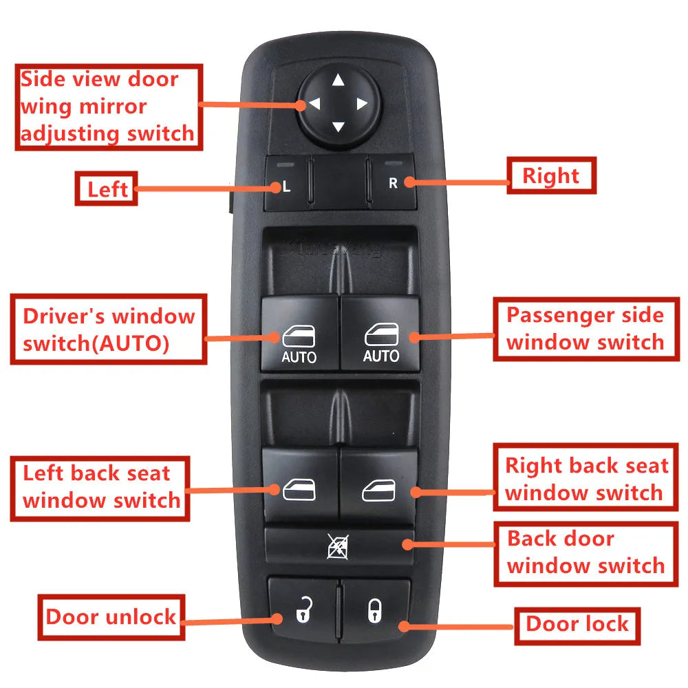 Power Window Control Switch for Dodge Ram & Jeep Liberty 2007-2012 - image 2