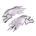 2pc 3D Chrome Fire Skull Motorcycle Stickers - view 11