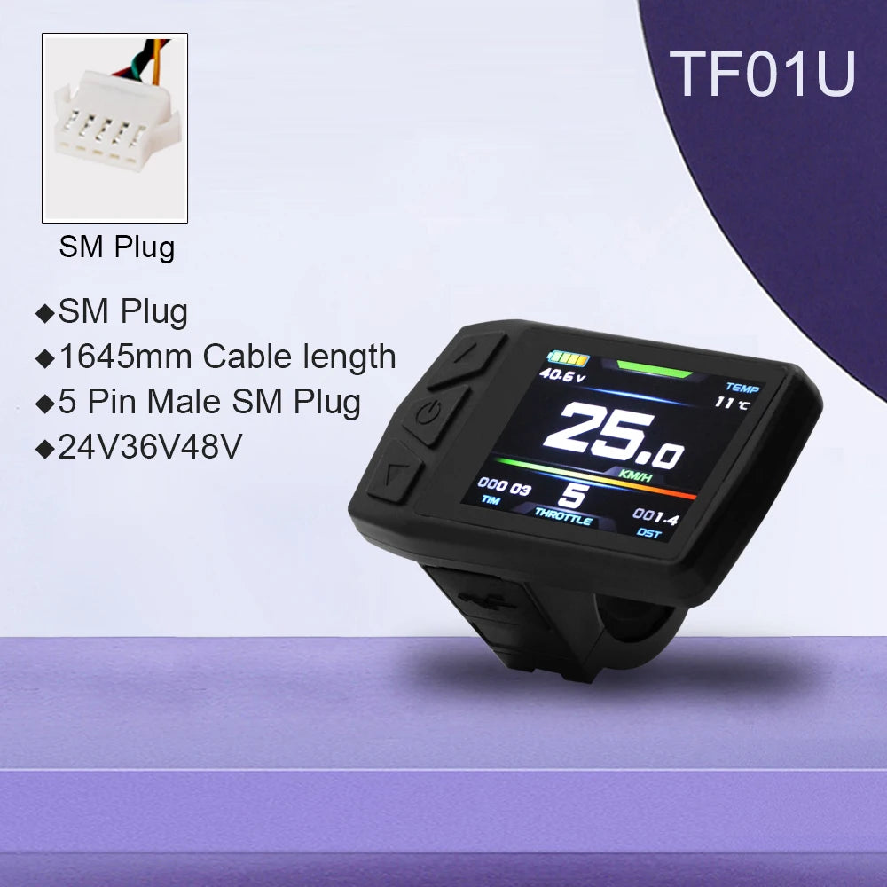 KT Ebike Display New TF01U Intelligent Colorful Display With USB 24V36V48V Kunteng Display