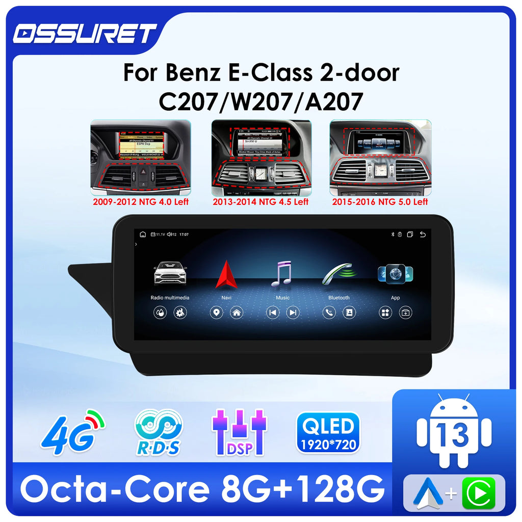 Android 13 Car Stereo for Mercedes-Benz E-Class C207 W207 A207 10.25