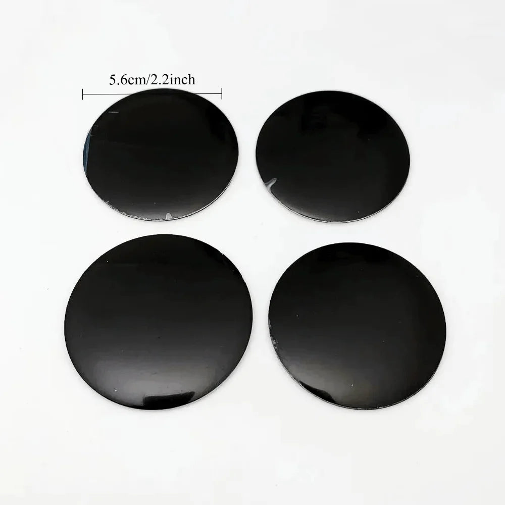Solid Color Wheel Center Hub Caps, 4-Piece Set