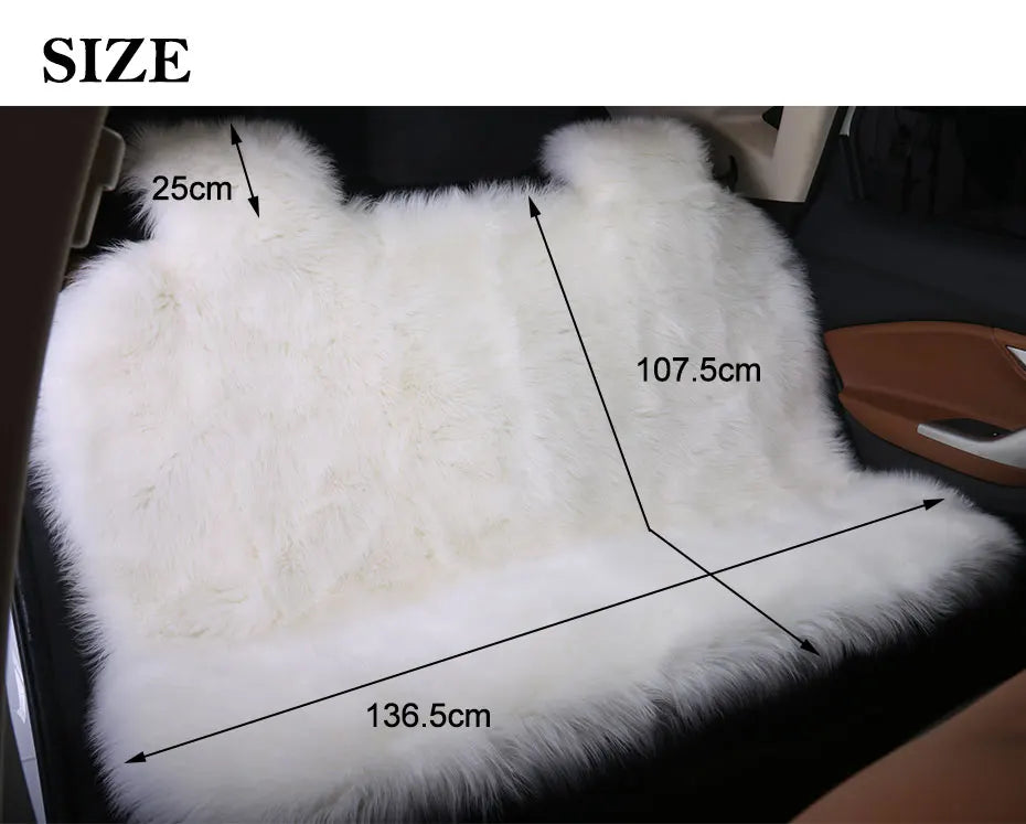 Faux Fur Plush Car Seat Cover, Universal Fit
