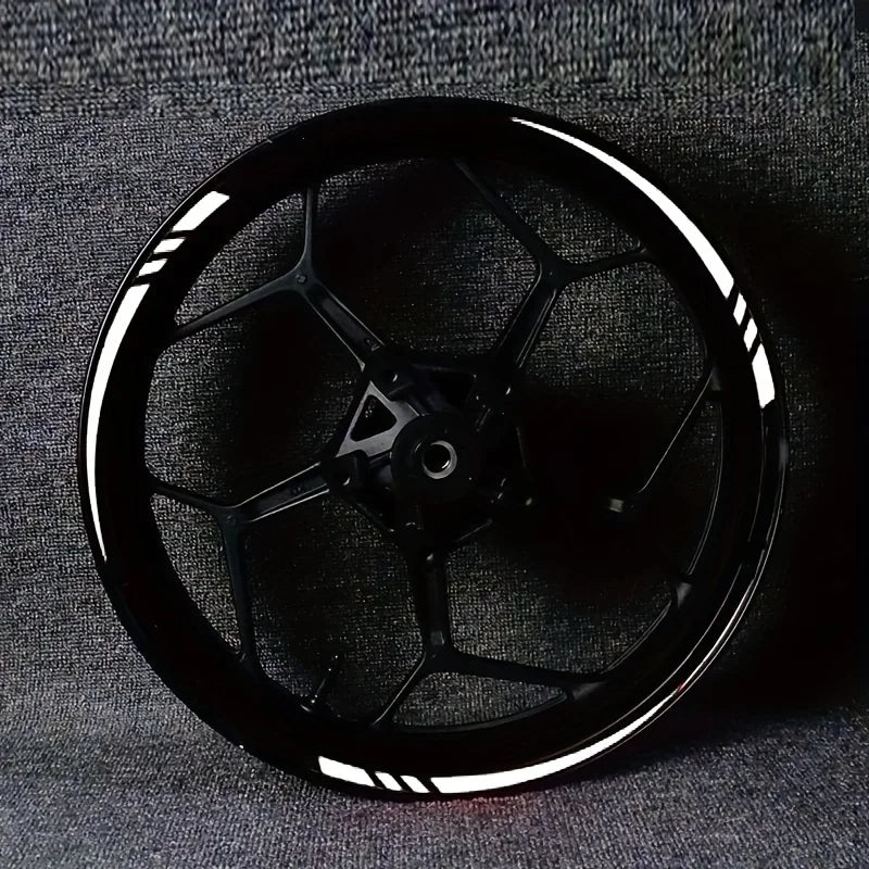 12pc Motorcycle Wheel Rim Stripe Decals, Waterproof Vinyl - view 3