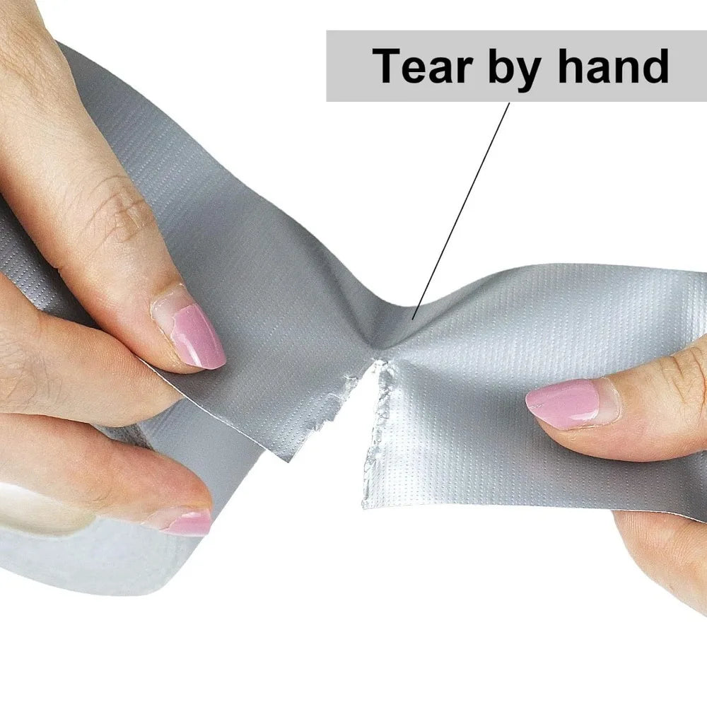 10m Silver Heavy Duty Gaffer Tape Waterproof Strong Adhesive Hand Tearable Duct Tape