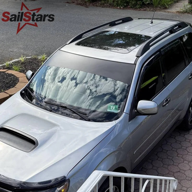 Car Sun Visor Strip Matte Black Windshield Sun Shade Vinyl Sticker - image 3