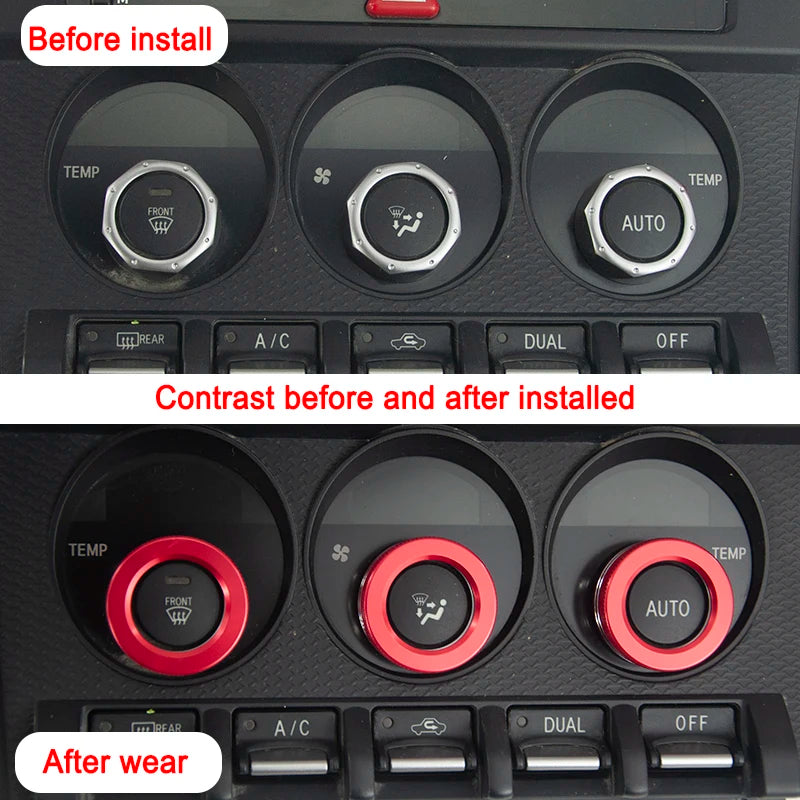 Aluminum A/C Control Knobs (3 Pack) for Toyota 86 & Subaru BRZ - image 5