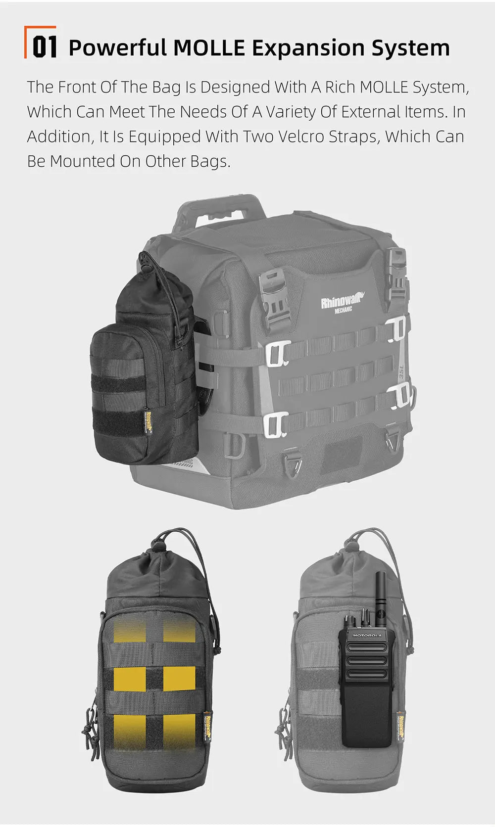 Rhinowalk Insulated Water Bottle Pouch with MOLLE System - image 18