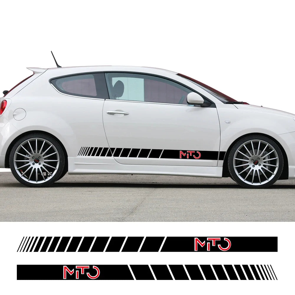Alfa Romeo Mito Side Skirt Decals - 2pcs Vinyl Sticker Set