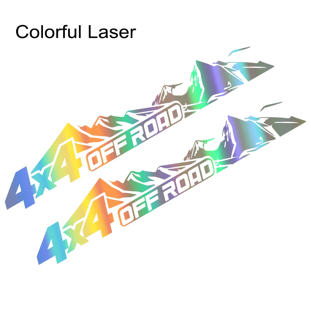4x4 Off Road Side Decals for Car Doors, 2 pcs