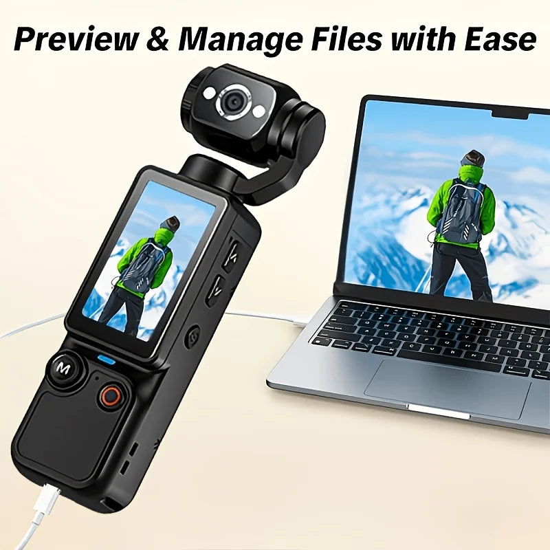 4K Camcorder with Flip Screen & Tripod – Ultra HD Vlogging Camera - image 3