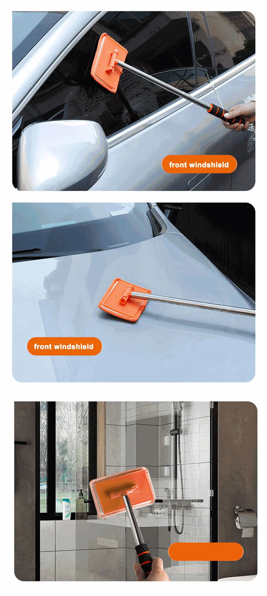 Extendable Microfiber Windshield Cleaning Brush