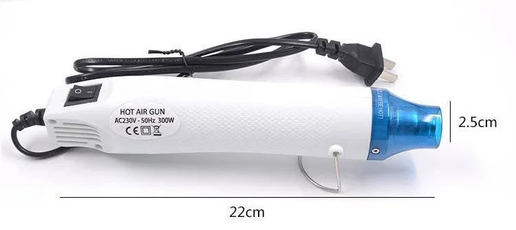 Electric Hot Air Heat Gun for DIY Soldering, Shrink Wrap and Plastic Repair