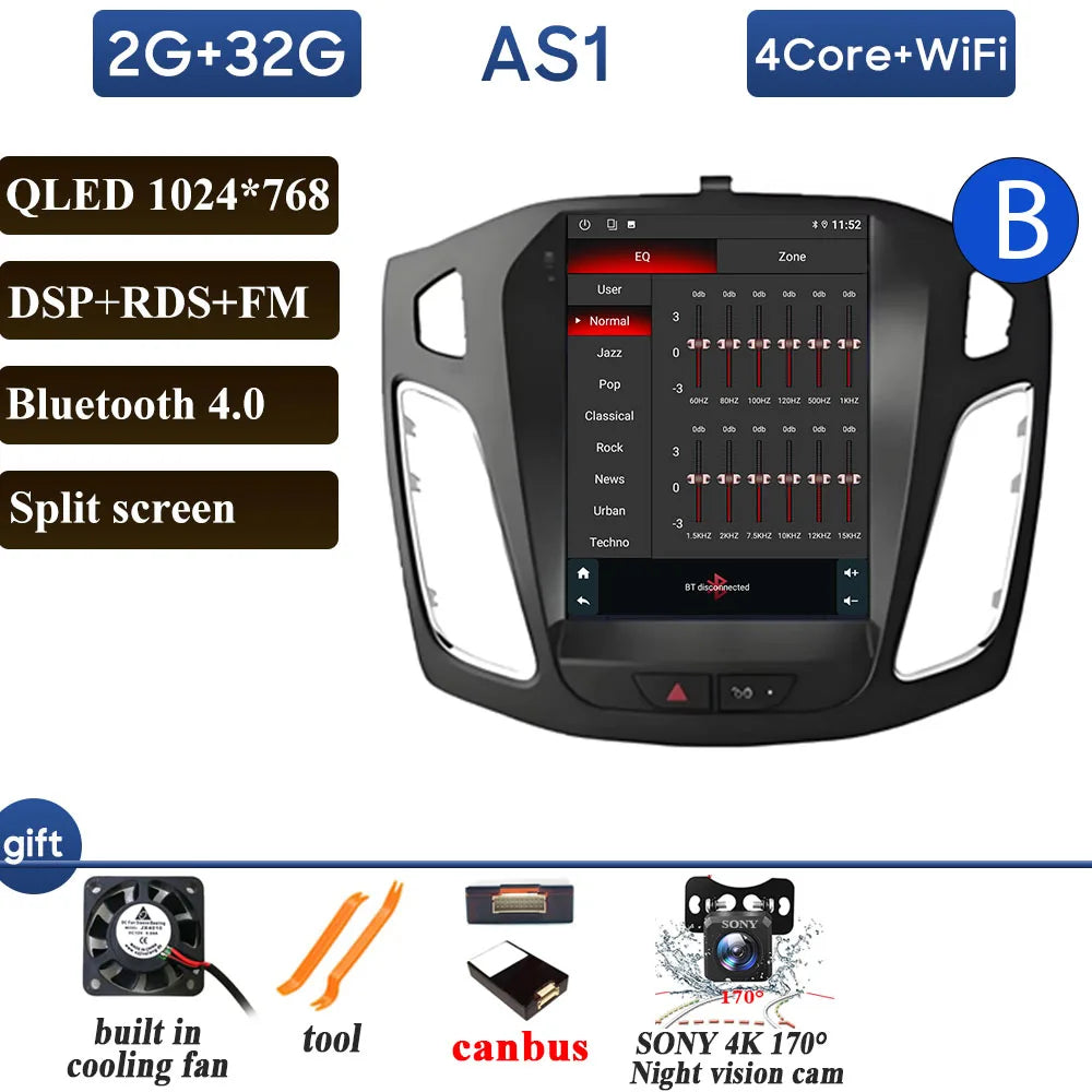 9.7" Android 12 Car Stereo for Ford Focus/Escape with CarPlay GPS - image 13