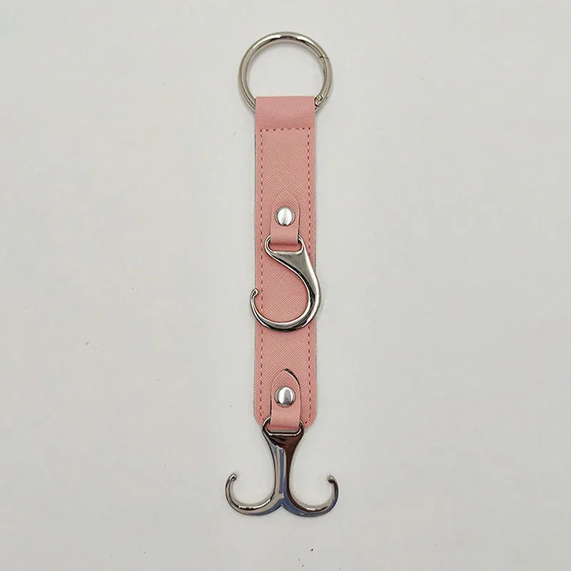 1Pc Premium Car Seat Back Hooks - Dual-Function PU Leather & Metal Design Strong Load-Bearing Fits All Cars Easy Install