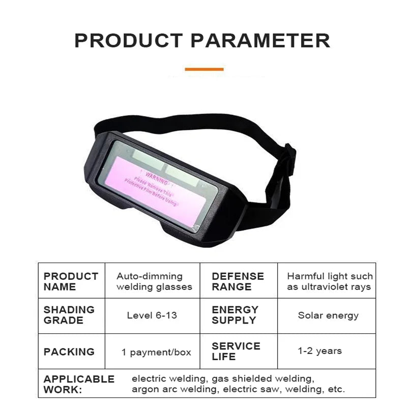 Welding Goggles Automatic Solar Automatic Darkening Safety Glasses UV Protective Welding Goggles Welder Glasses Protective Tools