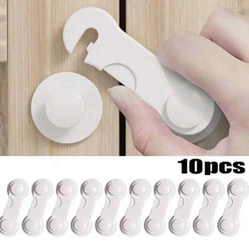 10-Pack Baby Safety Locks for Cabinets & Drawers