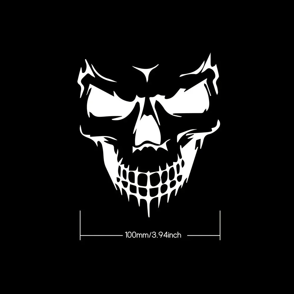 Multicolor Skull Face Vinyl Sticker Set for Car, Motorcycle and Helmet - view 7