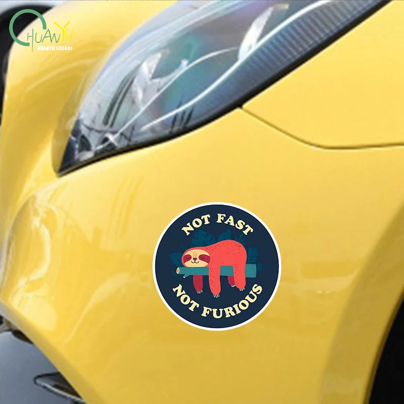 Funny Sloth Rear Windshield or Trunk Decal, 15 x 15cm