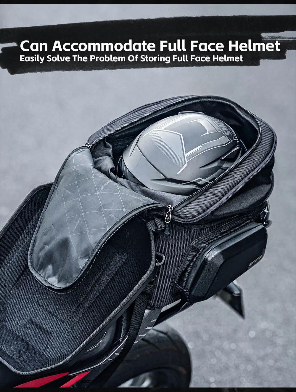 Rhinowalk 23-35L Hardshell Waterproof Motorcycle Tail Box - image 9
