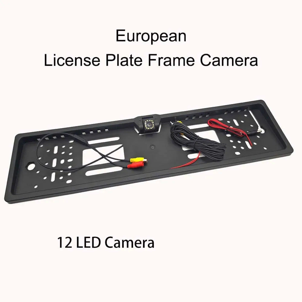 License Plate Frame Backup Camera with 4/8/12 LED Night Vision