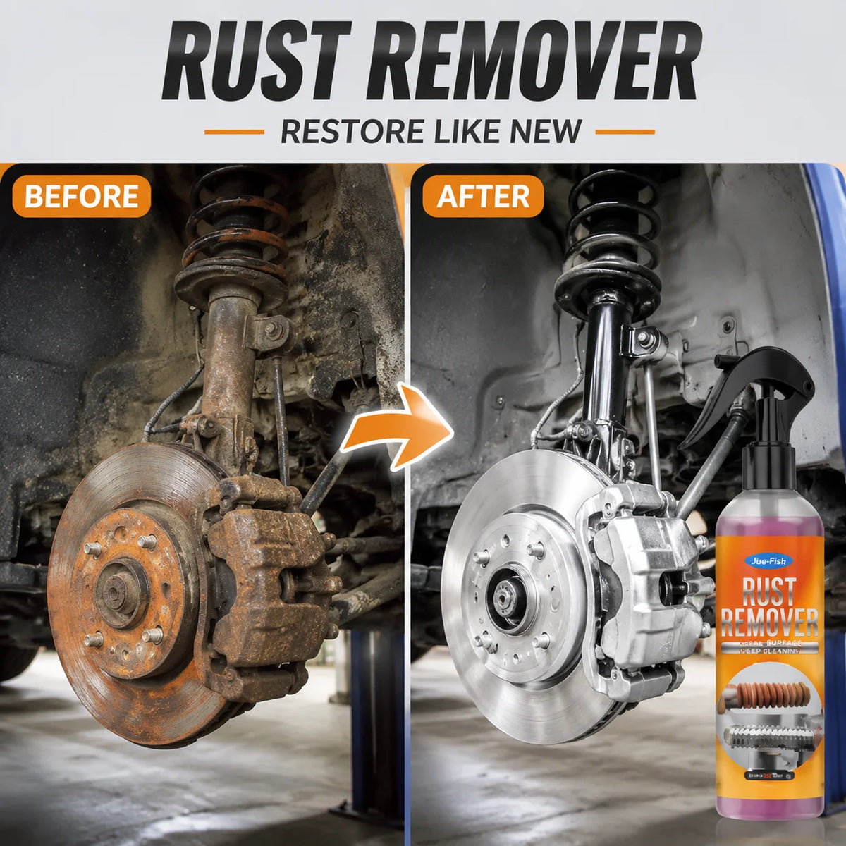 Car Rust Remover Spray for Metal, Brakes and Chrome, 100 ml