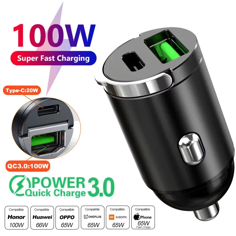 Dual USB Car Charger 30W Type-C & USB Fast Charging Adapter - image 17