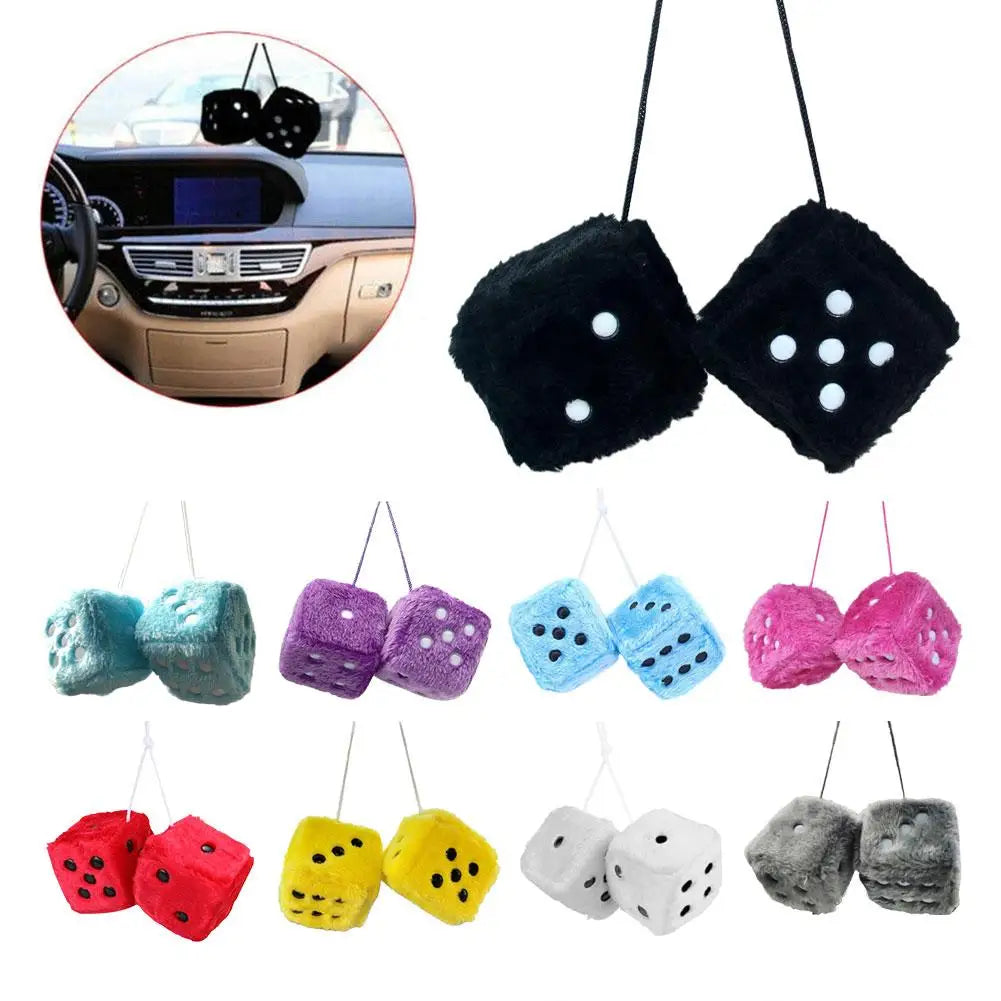 Cute Plush Dice Hanging Pendant | Car & Home Decor