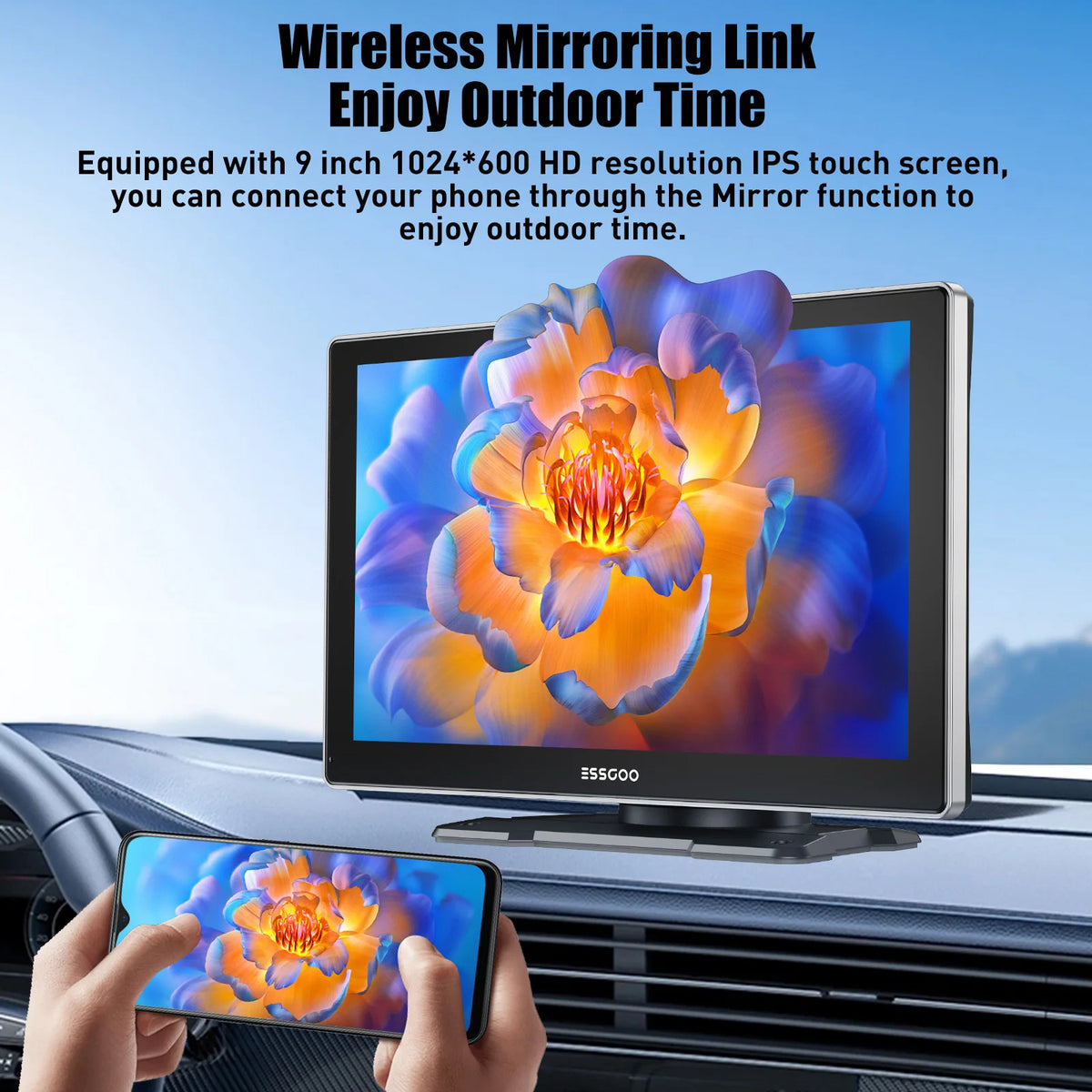 9-Inch Touchscreen Car Stereo with Apple CarPlay & Android Auto - image 4
