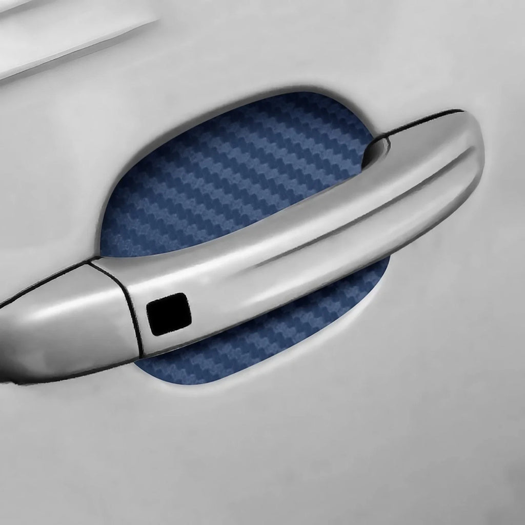 Carbon Fiber Look Door Handle Scratch Guard Film, 4-Pack