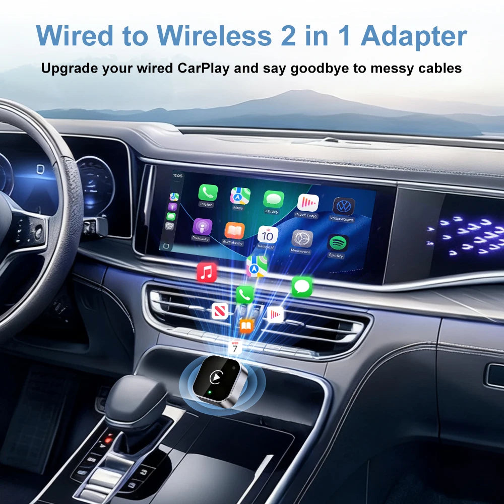 Wired to Wireless CarPlay and Android Auto Adapter, 4 Models
