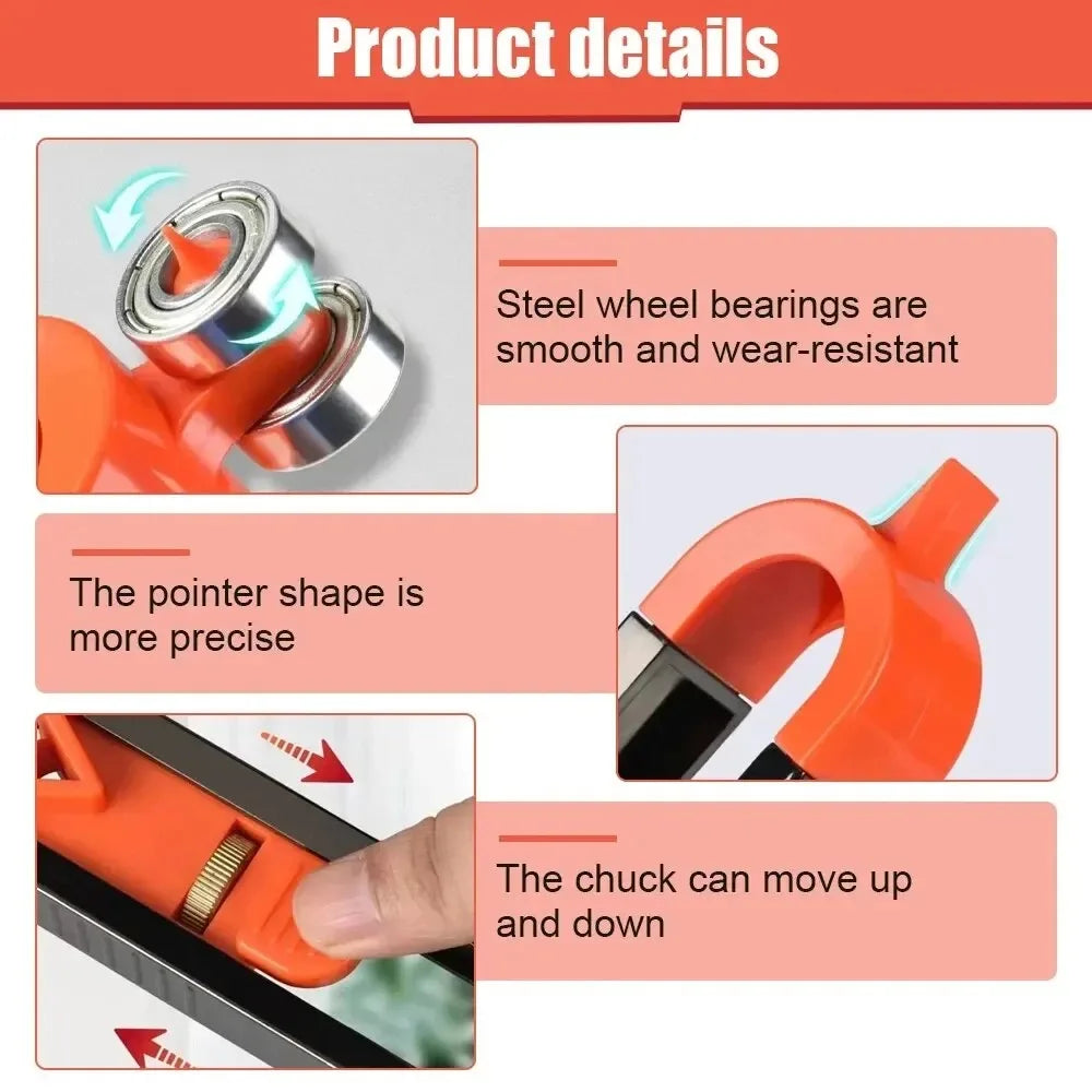 Carpenter square and bore gauge set, measuring tools for woodwork, metal and tiling