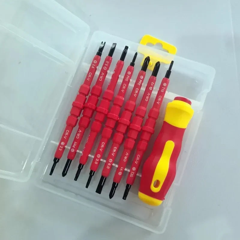 Electrician Repair Kit 13pcs 1000V Insulated Screwdrivers with Magnetic Bits