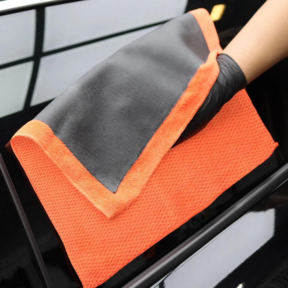 Orange Clay Bar Towel 30x30cm, Microfiber Detailing Cloth and Clay Wash Mitt