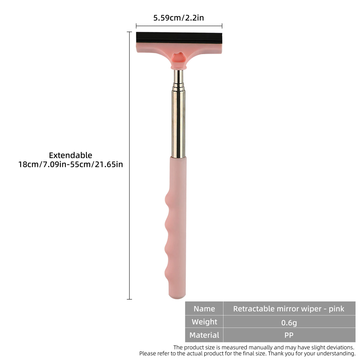 Telescopic Car Side Mirror Wiper, Glass Cleaning Brush Tool