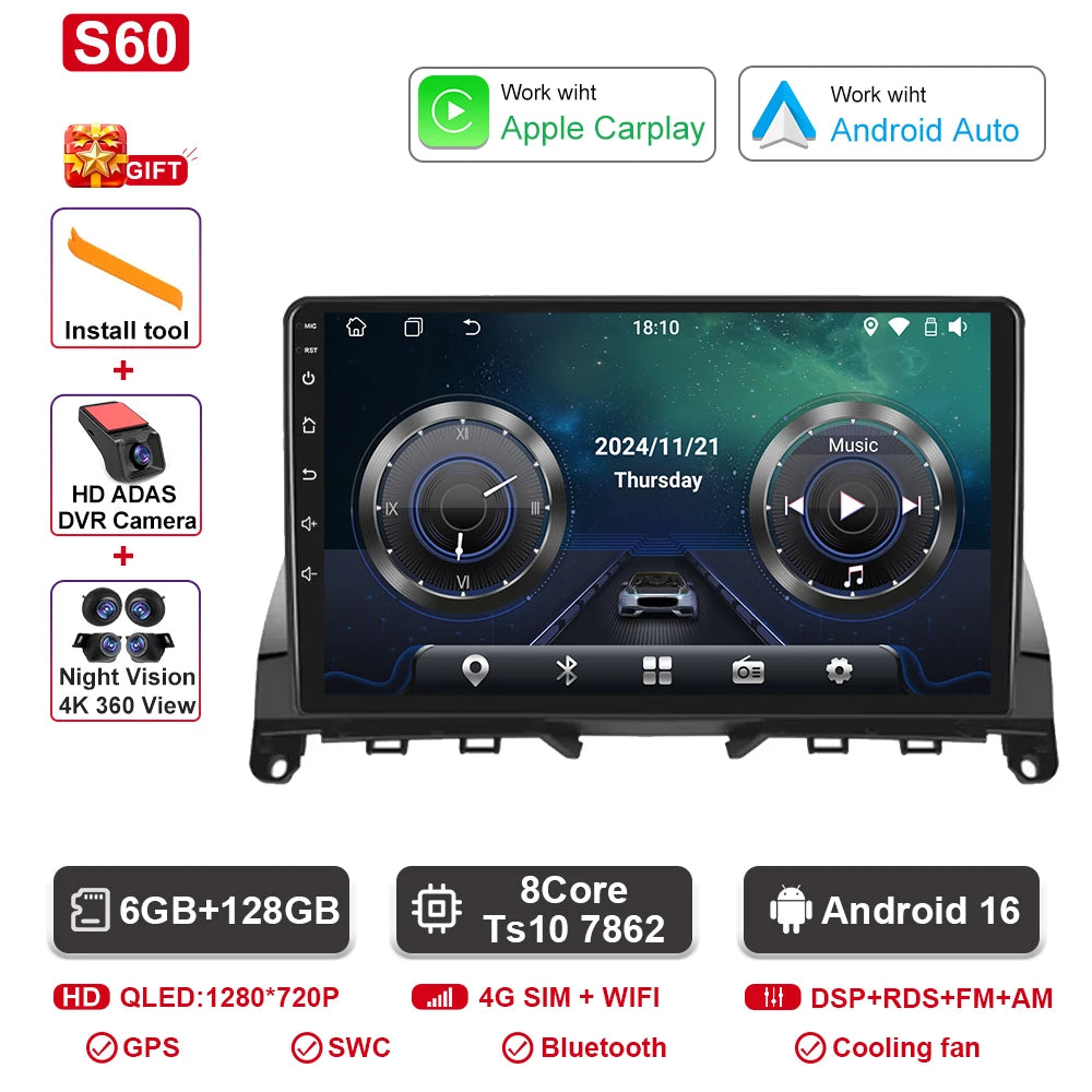 Mercedes C-Class W204 Android Multimedia System GPS & Bluetooth - image 12