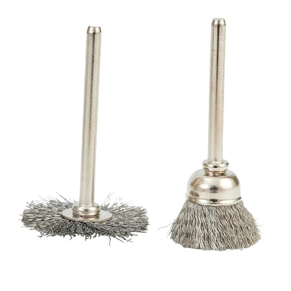 9Pcs Steel Wire Brush Set for Rotary Tools Paint and Rust Removal Polishing