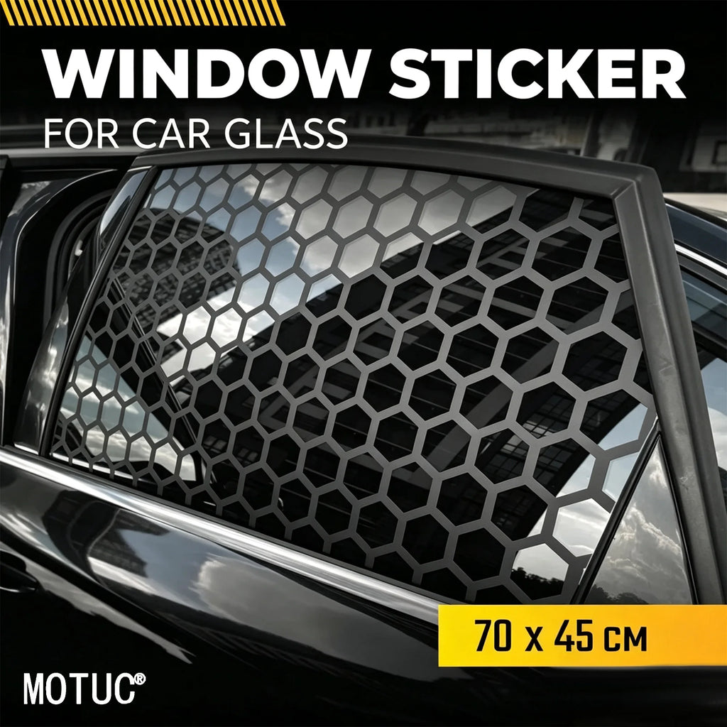 Honeycomb Pattern Window and Body Decal, Matte Black