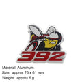 3D Aluminum Number Script Sticker for Car Hood, Fender and Trunk