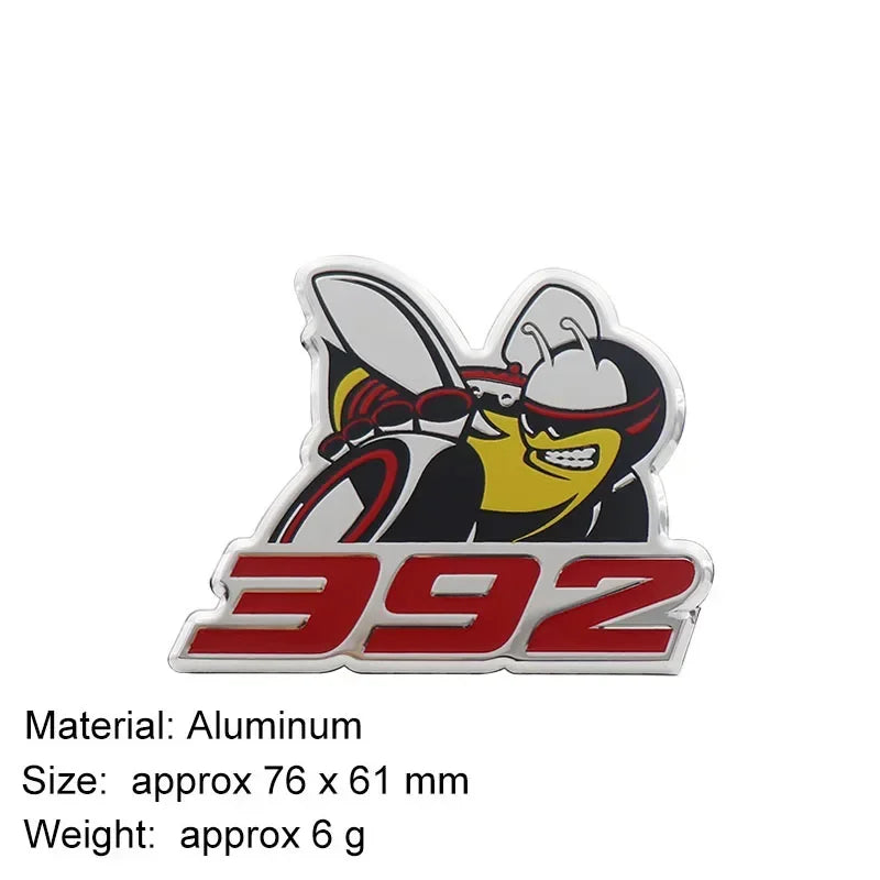3D Aluminum Number Script Sticker for Car Hood, Fender and Trunk