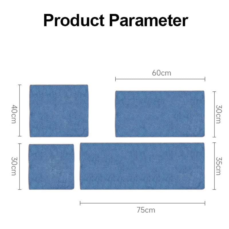 Microfiber Cleaning Towel Thicken Soft Drying Cloth Car Body Washing Towels Double Layer Clean Rags Car Accessories
