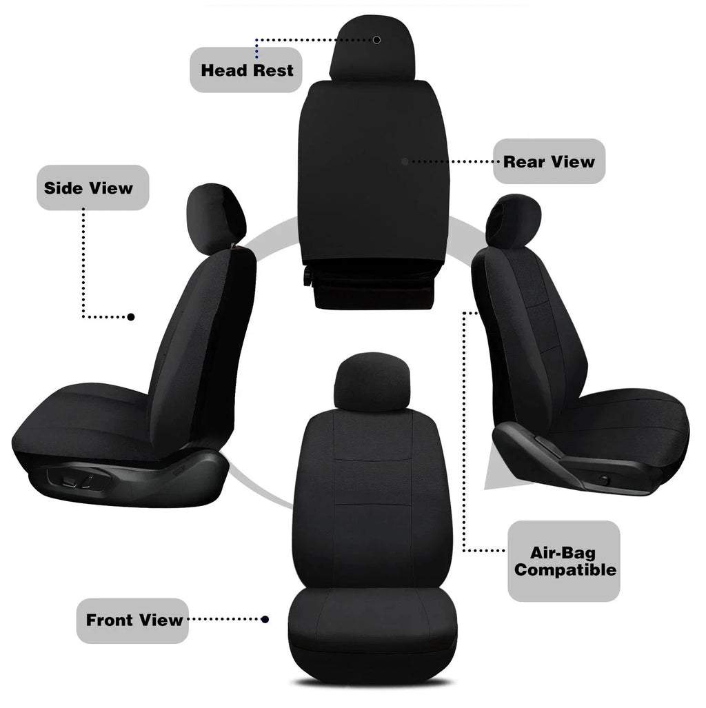 Breathable 9-Piece Car Seat Cover Set for 5 Seats