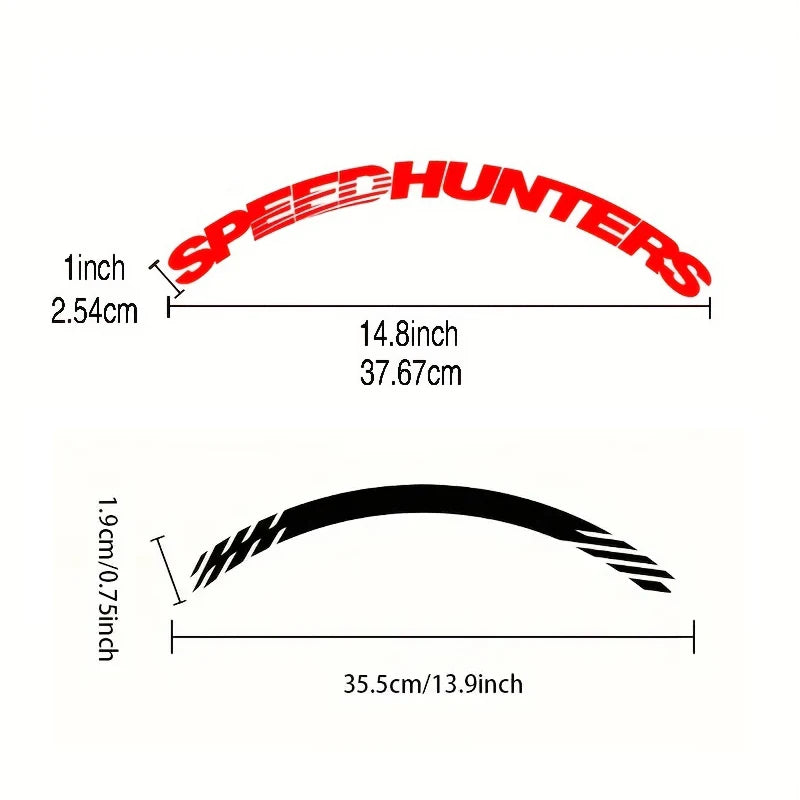 SPEED 3D Tire Letter Stickers for One Tire, Waterproof