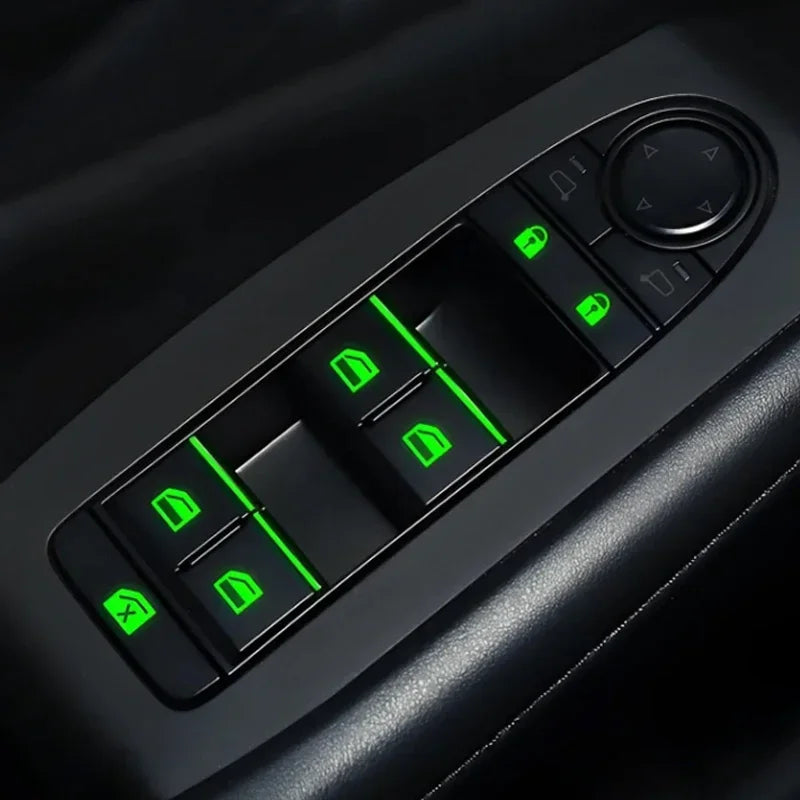 Luminous Car Door Window Lift Button Stickers