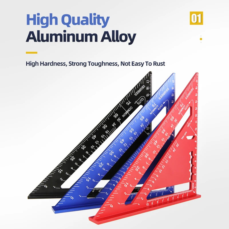 7-Inch Triangle Ruler - Premium Aluminum Carpenter Tool - image 4