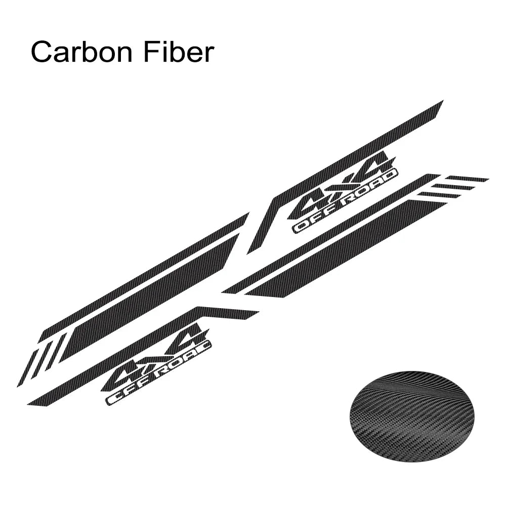 4x4 Off Road Side Stripe Vinyl Decals for Pickup Truck, 120 x 10 cm