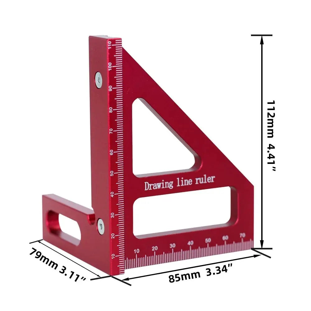 Multi-Angle Carpenter Square Protractor – 45/90 Degree Ruler
