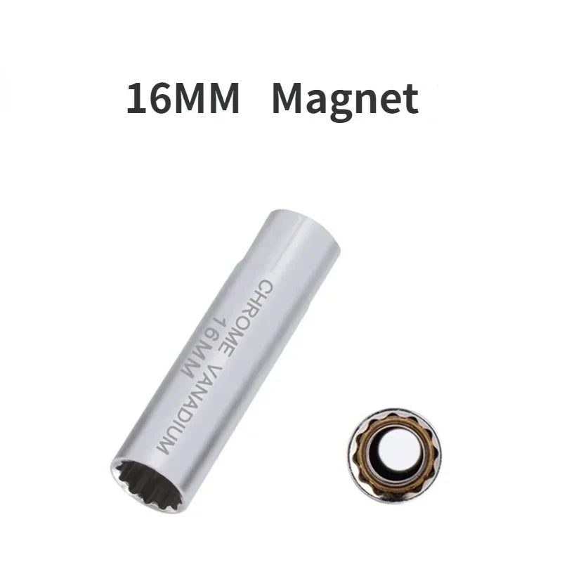 Magnetic Spark Plug Socket Wrench, 14mm & 16mm Universal Removal Tool