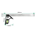 300mm Angle Combination Ruler Square – Woodworking Level
