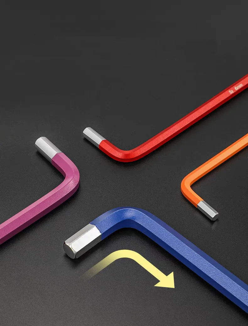 9pcs Industrial Ball End Hex Key Set Heavy Duty Color Coded Allen Wrenches