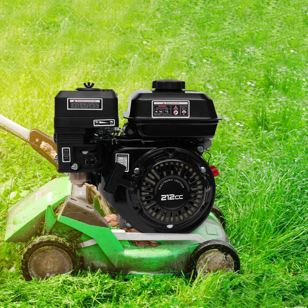 212cc 7.5HP Horizontal Shaft Gas Engine, 20mm Shaft, Pull Start